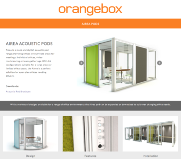 ORANGEBOX ACOUSTIC PODS FROM VISION PROJECTS