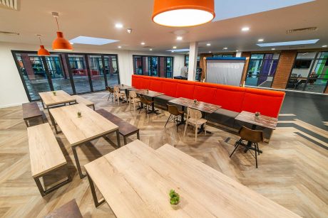 Global Payments breakout space installed by Vision Projects