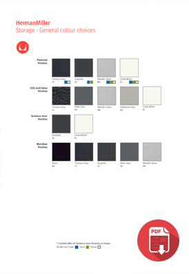 Herman Miller Meridian Storage Colour Choices