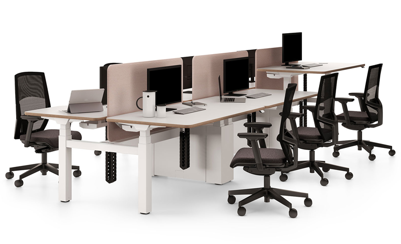 Moventi Tia desking solutions by Vision Projects