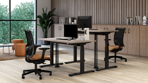 Moventi Tia desking solutions perfect for dynamic busy workspaces
