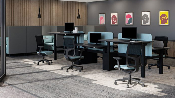 Moventi Tia stylish contemporary desking systems