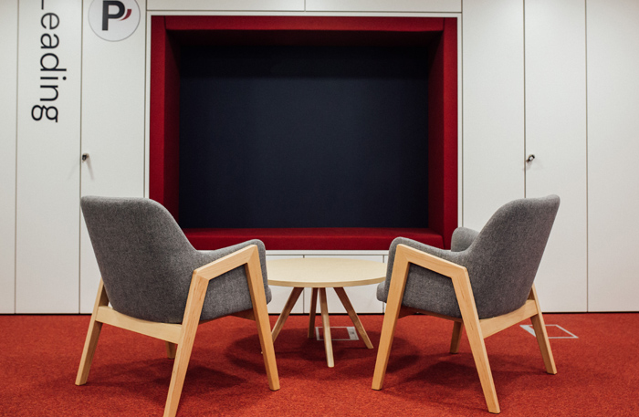 Reception fit-out for Pegasus Group East Midlands by Vision Projects