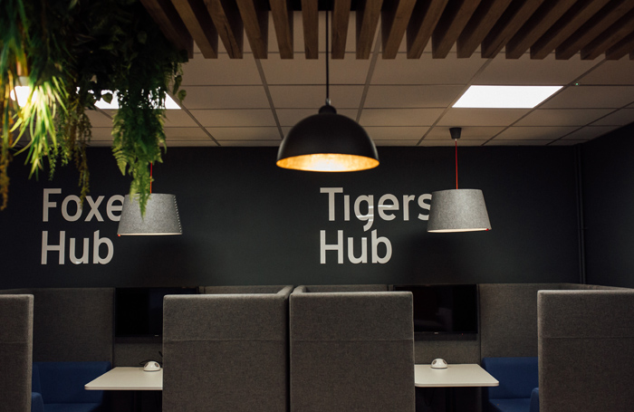 Leicester office seating area fit-outs Taylor Hobson