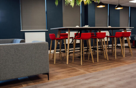 Leicester office seating area fitouts Taylor Hobson