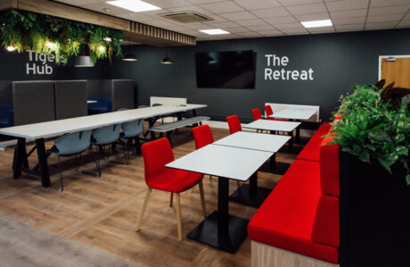 Vision Projects office seating area fit-outs Taylor Hobson