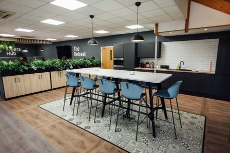 Taylor Hobson canteen seating and chairs by Vision Projects