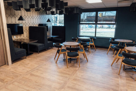 Marubeni-Komatsu Redditch visitor lounge refurbishment by Vision Projects